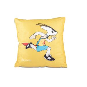 Short Plush Fabric Cushion (Orry Print)