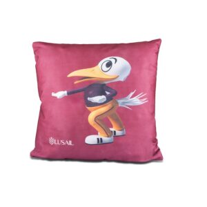 Short Plush Fabric Cushion (Slaily Print)